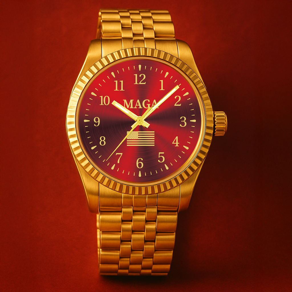 Gold & Red MAGA Watch